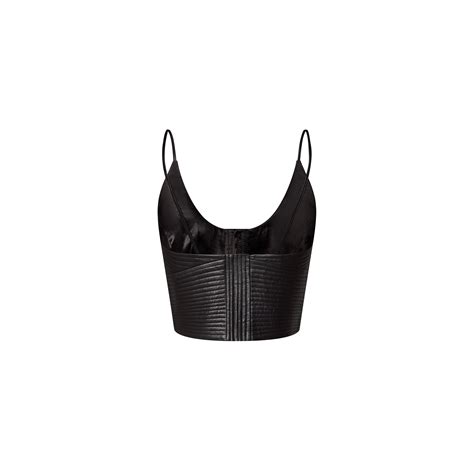 Pinstripe Leather Camisole 